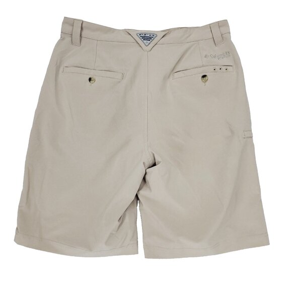 Columbia PFG Grander Marlin II Offshore Shorts Mens 30x10" Beige Fishing Stretch - Picture 4 of 11
